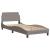 Cadru de pat cu tăblie, gri taupe, 80x200 cm, textil GartenMobel Dekor
