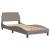 Cadru de pat cu tăblie, gri taupe, 90x200 cm, textil GartenMobel Dekor