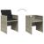Set mobilier de grădină cu perne, 5 piese gri deschis poliratan GartenMobel Dekor