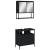 Set mobilier de baie, 2 piese, negru, lemn compozit GartenMobel Dekor