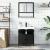 Set mobilier de baie, 2 piese, negru, lemn compozit GartenMobel Dekor
