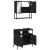 Set mobilier de baie, 2 piese, negru, lemn compozit GartenMobel Dekor