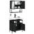 Set mobilier de baie, 2 piese, negru, lemn compozit GartenMobel Dekor