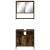 Set mobilier de baie, 2 piese, stejar fumuriu, lemn prelucrat GartenMobel Dekor