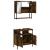 Set mobilier de baie, 2 piese, stejar fumuriu, lemn prelucrat GartenMobel Dekor