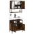 Set mobilier de baie, 2 piese, stejar fumuriu, lemn prelucrat GartenMobel Dekor