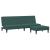 Canapea extensibilă cu taburet, 2 locuri, verde închis, catifea GartenMobel Dekor