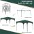 Pavilion pentru gradina/terasa, cu tarusi, corzi ancorare, geanta, reglabil, verde, 2.95x2.95x1.75 m GartenVIP DiyLine