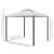 Pavilion/foisor pentru gradina/terasa, cadru metalic, cu perdele, bej, 2.95x2.95x2.63 m GartenVIP DiyLine