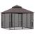 Pavilion/foisor pentru gradina/terasa, cadru metalic, cu plasa pentru insecte, cafeniu, 3x3x2.7 m GartenVIP DiyLine