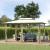 Pavilion/foisor pentru gradina/terasa, cadru metalic, cu perdele, crem, 4x3x2.65 m GartenVIP DiyLine