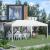 Pavilion/foisor pentru gradina/terasa, cadru metalic, cu plasa pentru insecte, alb si negru, 5.85x2.95x2.70 m GartenVIP DiyLine
