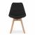 Set 4 scaune bucatarie/living, Artool, Nori, textil, lemn, negru, 48.5x54x84 cm GartenVIP DiyLine