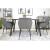 Set 2 scaune bucatarie/living, Artool, Nola, catifea, metal, gri si negru, 58x57x79 cm GartenVIP DiyLine