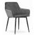 Set 2 scaune bucatarie/living, Artool, Nola, catifea, metal, gri si negru, 58x57x79 cm GartenVIP DiyLine