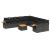 Set canapele de grădină cu perne, 11 piese, negru, poliratan GartenMobel Dekor