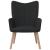 Scaun de relaxare, negru, material textil GartenMobel Dekor