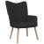 Scaun de relaxare, negru, material textil GartenMobel Dekor