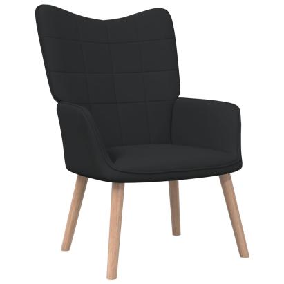 Scaun de relaxare, negru, material textil GartenMobel Dekor