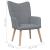 Scaun de relaxare cu taburet, gri deschis, textil GartenMobel Dekor