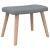 Scaun de relaxare cu taburet, gri deschis, textil GartenMobel Dekor