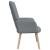 Scaun de relaxare cu taburet, gri deschis, textil GartenMobel Dekor