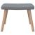 Scaun de relaxare cu taburet, gri deschis, textil GartenMobel Dekor