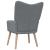 Scaun de relaxare cu taburet, gri deschis, textil GartenMobel Dekor