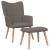 Scaun de relaxare cu taburet,taupe, textil GartenMobel Dekor