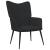 Scaun de relaxare, negru, material textil GartenMobel Dekor