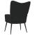 Scaun de relaxare, negru, material textil GartenMobel Dekor
