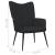 Scaun de relaxare, negru, material textil GartenMobel Dekor