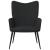 Scaun de relaxare, negru, material textil GartenMobel Dekor