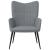 Scaun de relaxare cu taburet, gri deschis,textil GartenMobel Dekor