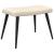 Scaun de relaxare cu taburet, crem, textil GartenMobel Dekor
