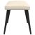 Scaun de relaxare cu taburet, crem, textil GartenMobel Dekor