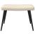 Scaun de relaxare cu taburet, crem, textil GartenMobel Dekor