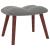 Scaun de relaxare cu taburet, gri deschis, catifea GartenMobel Dekor