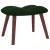 Scaun de relaxare cu taburet, verde închis, catifea GartenMobel Dekor