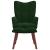 Scaun de relaxare cu taburet, verde închis, catifea GartenMobel Dekor