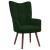 Scaun de relaxare cu taburet, verde închis, catifea GartenMobel Dekor