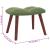 Scaun de relaxare cu taburet, verde deschis, catifea GartenMobel Dekor