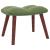 Scaun de relaxare cu taburet, verde deschis, catifea GartenMobel Dekor
