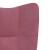 Scaun de relaxare cu taburet, roz, catifea GartenMobel Dekor