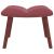 Scaun de relaxare cu taburet, roz, catifea GartenMobel Dekor