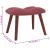 Scaun de relaxare cu taburet, roz, catifea GartenMobel Dekor