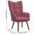 Scaun de relaxare cu taburet, roz, catifea GartenMobel Dekor