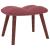 Scaun de relaxare cu taburet, roz, catifea GartenMobel Dekor