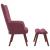 Scaun de relaxare cu taburet, roz, catifea GartenMobel Dekor