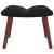 Scaun de relaxare cu taburet, negru, catifea GartenMobel Dekor